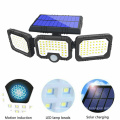 10W 3.7V Energy Saving Three Heads Solar Light Outdoor Solar Sensor Lights for Garden